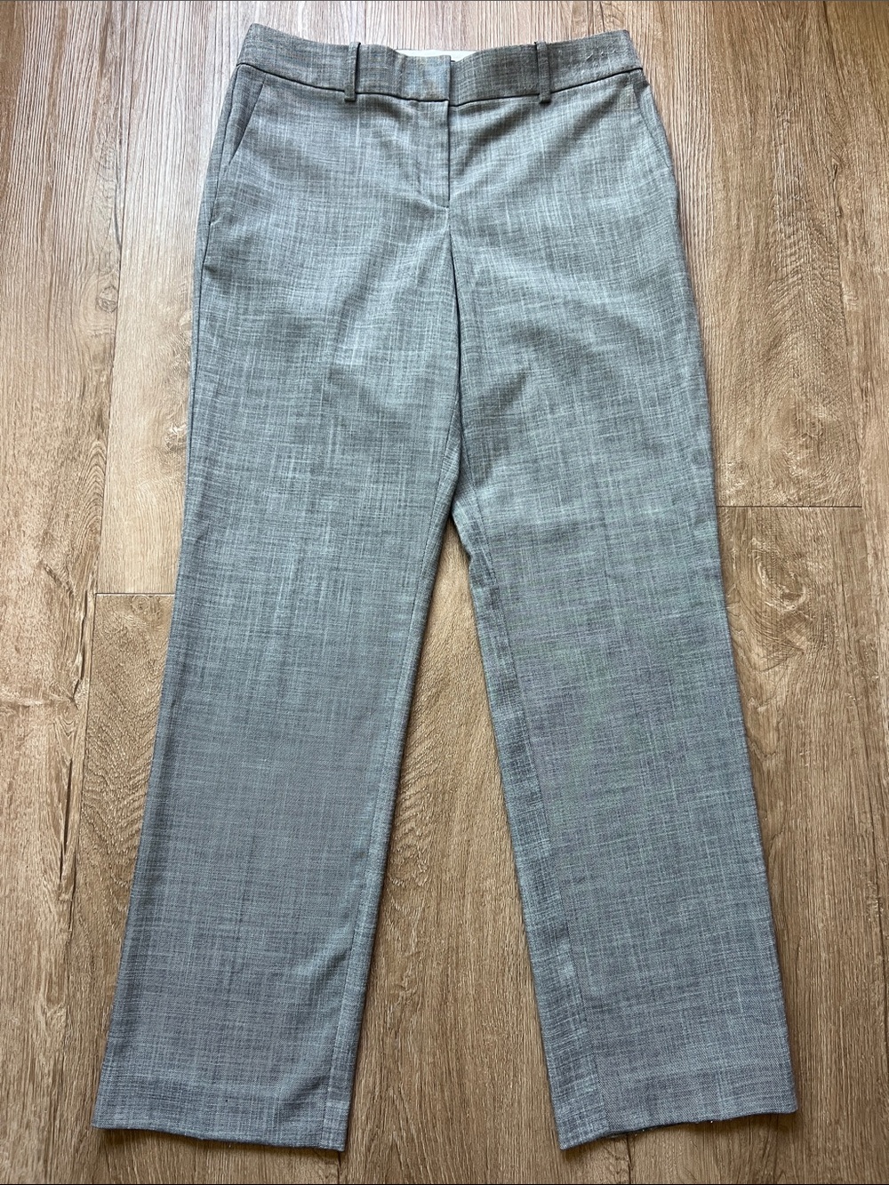 Ann Taylor Women’s Curvy Fit Gray Straight-Leg Dress Pants Size 4